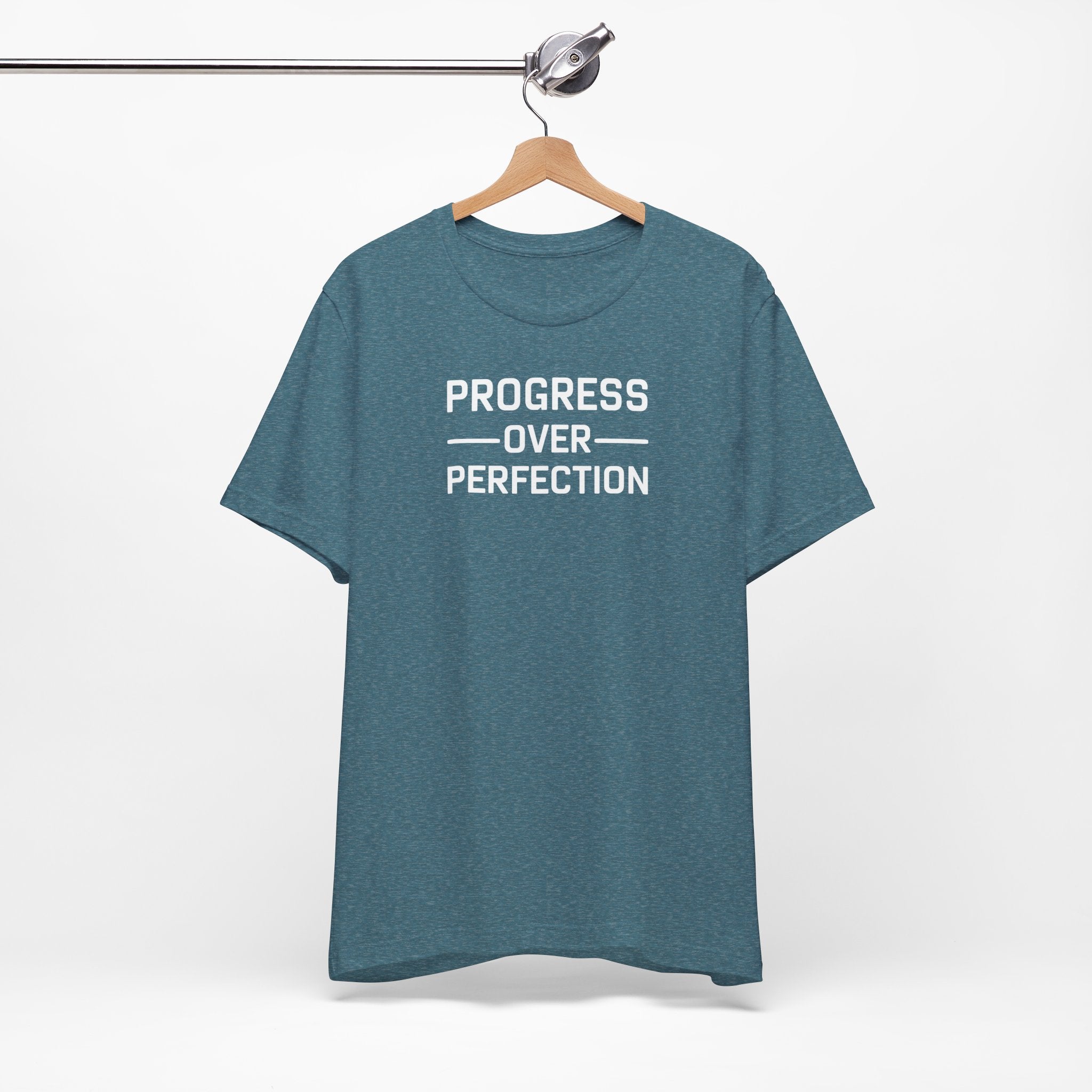 'Progress Over Perfection' Iterative Improvement T-shirt | Motivational Statement Unisex Jersey Short Sleeve Tee - Deez Teez