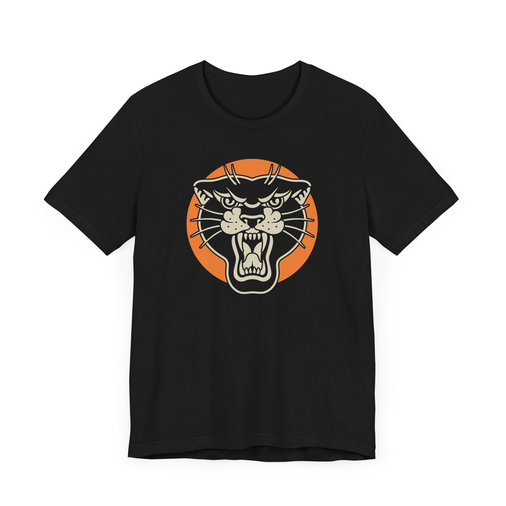 Black Panther Traditional Tattoo Flash T-shirt - Deez Teez
