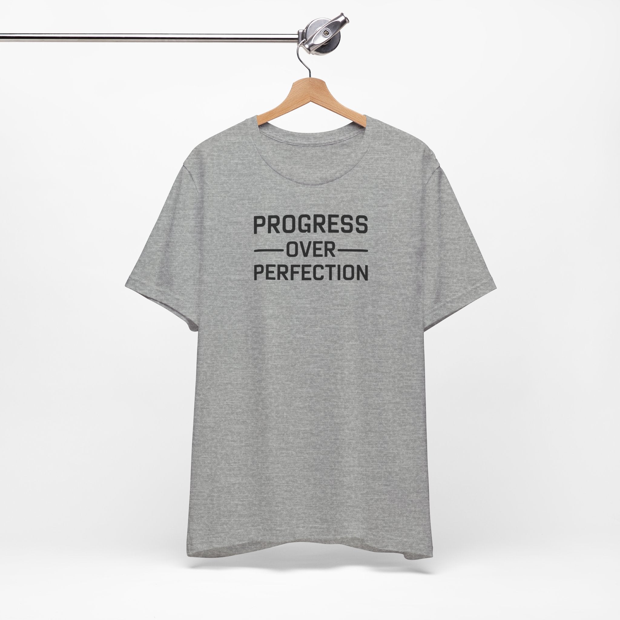 'Progress Over Perfection' Iterative Improvement T-shirt | Motivational Statement Unisex Jersey Short Sleeve Tee - Deez Teez