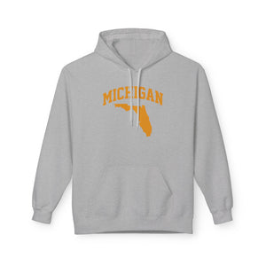 Michigan/Florida Snowbird Satire Hoodie | Winter Migration Sweatshirt - Deez Teez