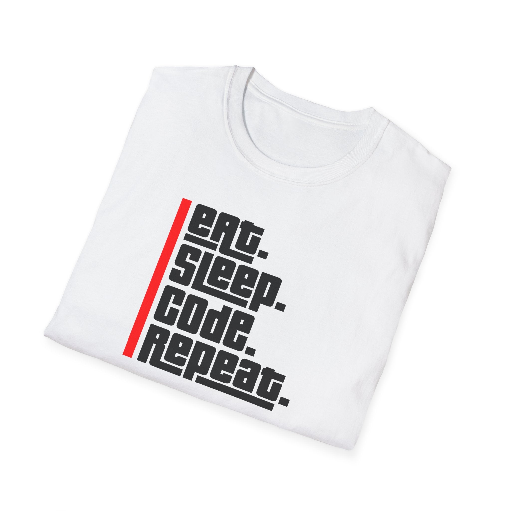 'Eat. Sleep. Code. Repeat.' Programmer Coder Lifestyle T-Shirt | Web Developer Tee - Deez Teez
