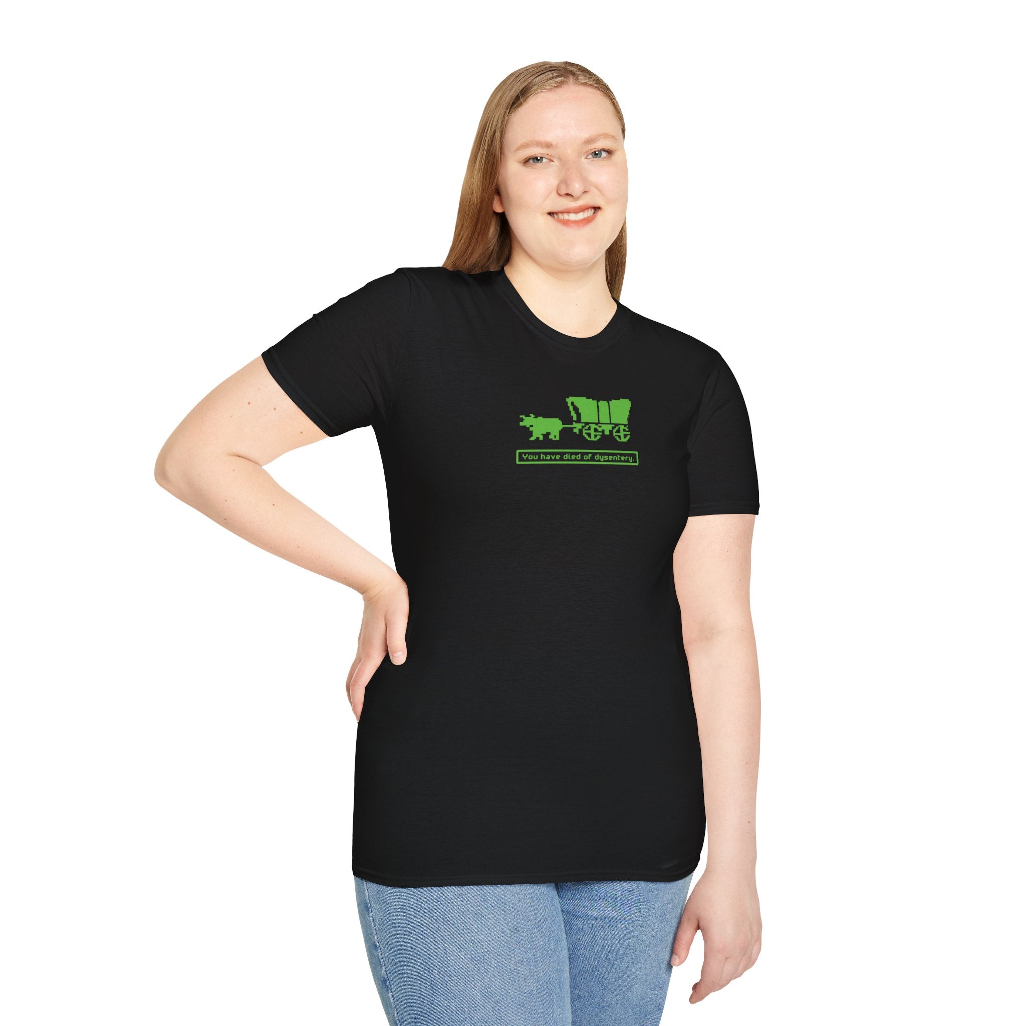 You Have Died of Dysentery T-shirt | Oregon Trail Video Game Classic Tee - Deez Teez