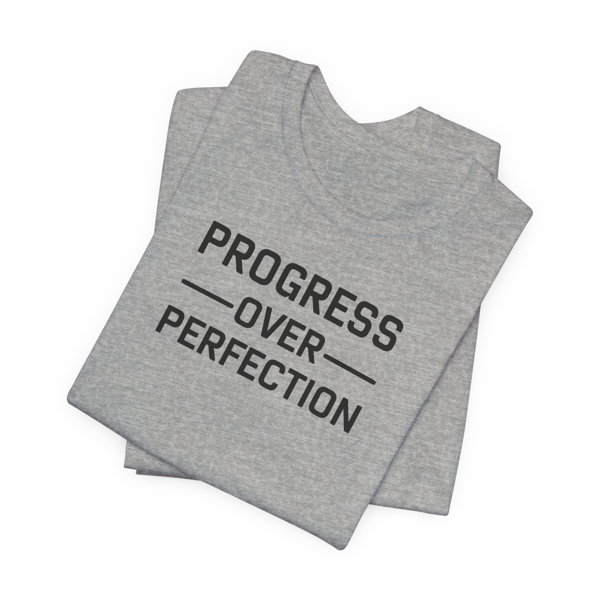 'Progress Over Perfection' Iterative Improvement T-shirt | Motivational Statement Unisex Jersey Short Sleeve Tee - Deez Teez