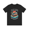 Van Life! Surf, Sand, & Sunsets Illustration | Wanderlust Vibe Graphic T-Shirt - Deez Teez
